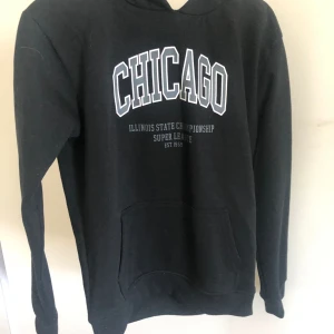 Svart hoodie med tryck - Svart hoodie med tryck, aldrig använd väldigt bra skick.