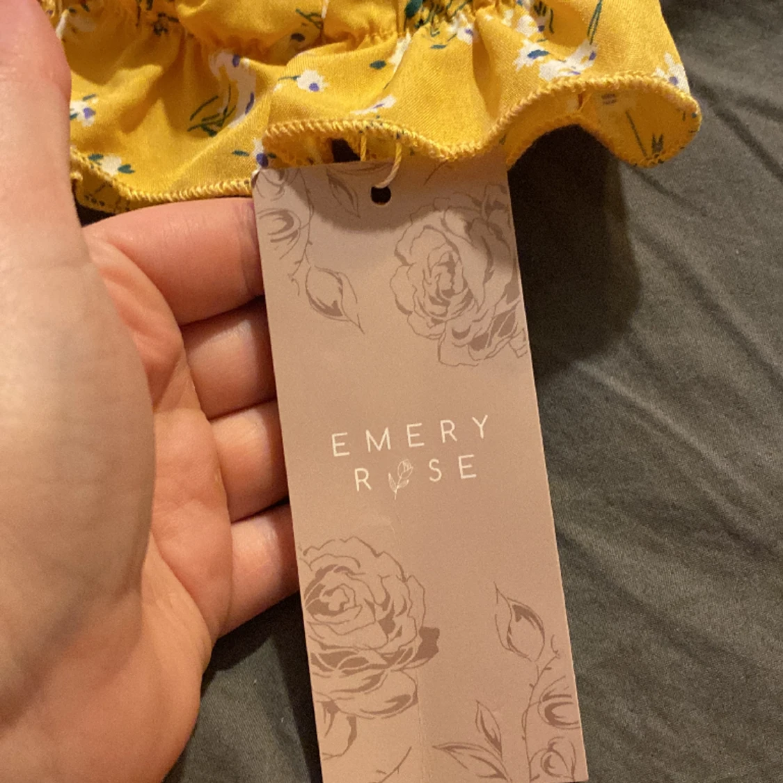 Blommig Croptop Dragsko - 90