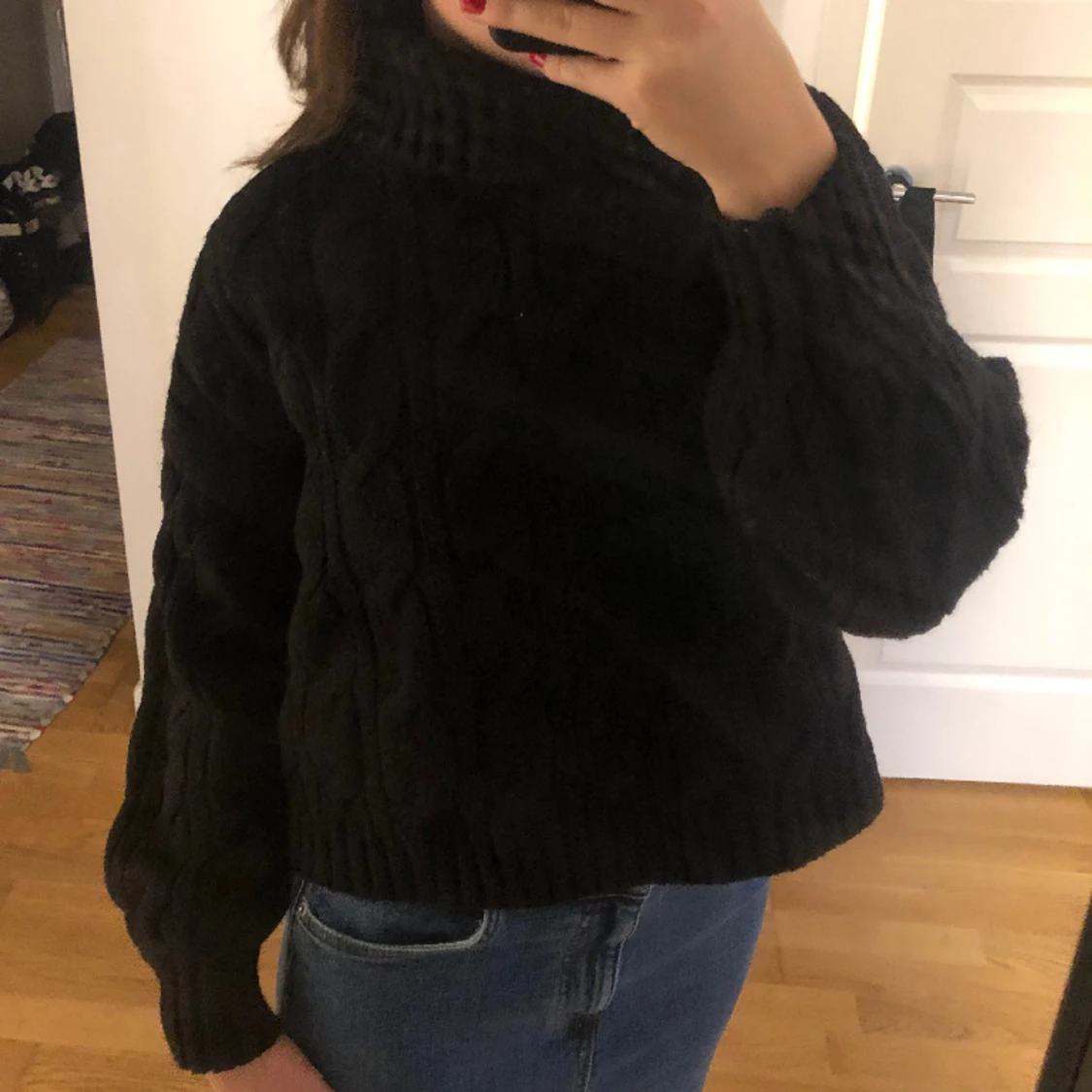 Kabelstickad tröja från Bikbok S