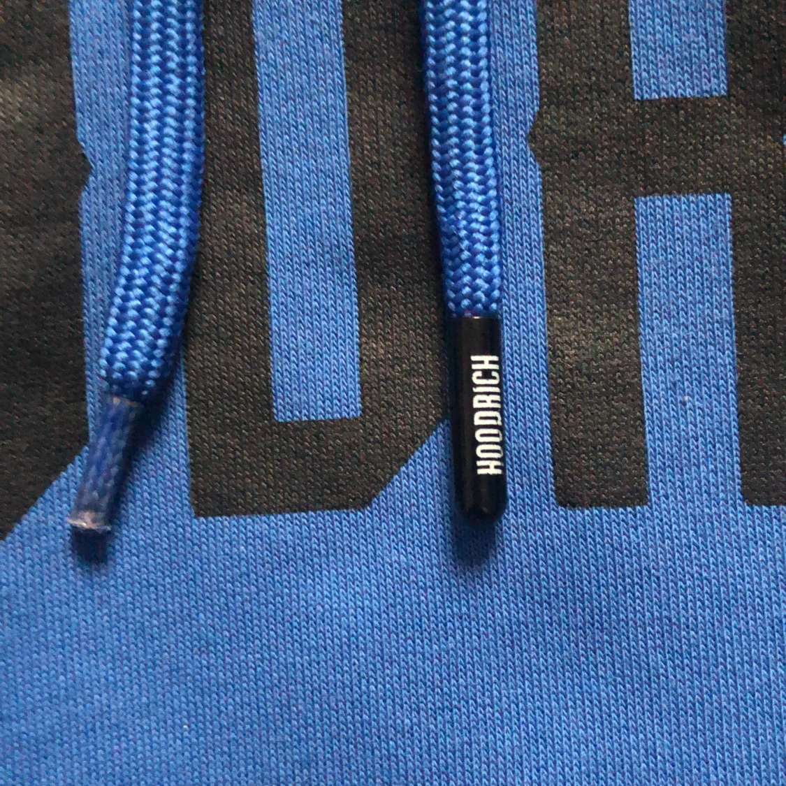 Blå hoodrich tröja - 90