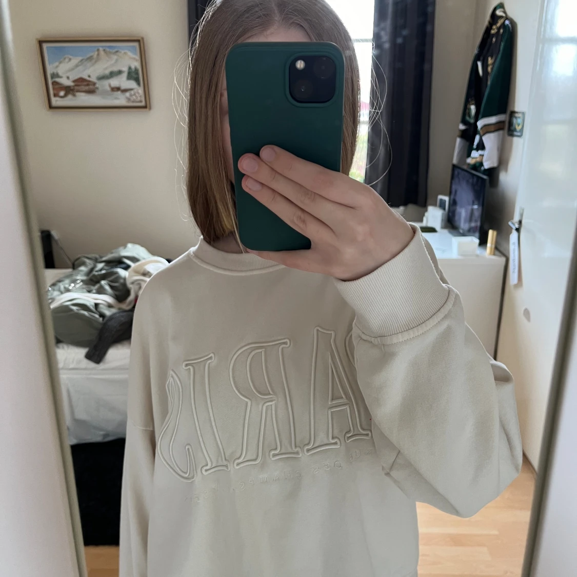 Vit tjocktröja - 91