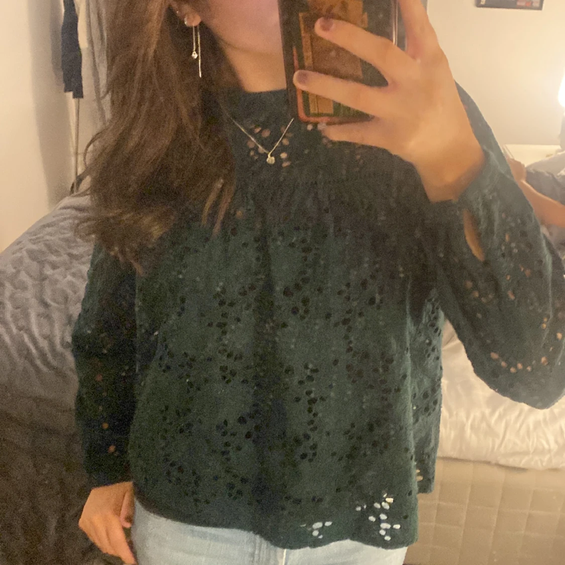 Fin grön blus 💞 - 90