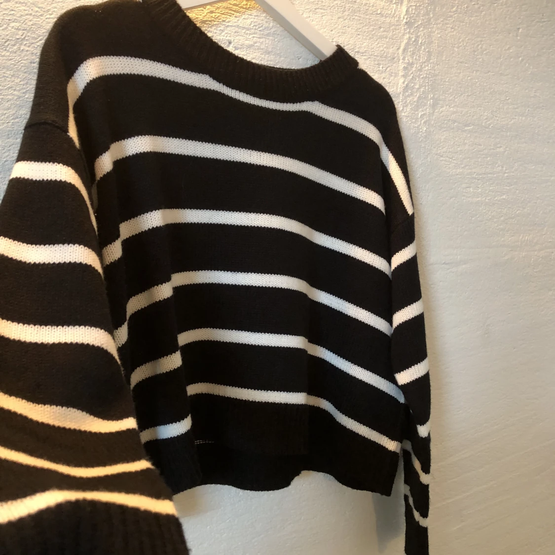 Randig stickad tröja  - 90