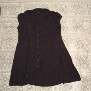 Black Button-up Dress - black button-up dress, size ???, women's brand: yessica (c&a)