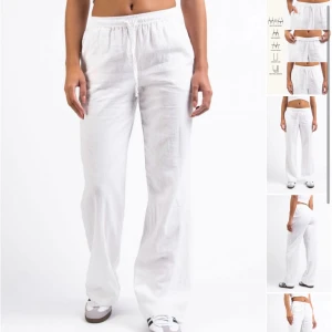 Linnebyxor  - Linnebyxor från madlady storlek Xs-tall Använda ca 1/2 gånger som nya (EJ GENOMSKINLIGA) Vid intresse kan jag skicka egna bilder  Nypris 600