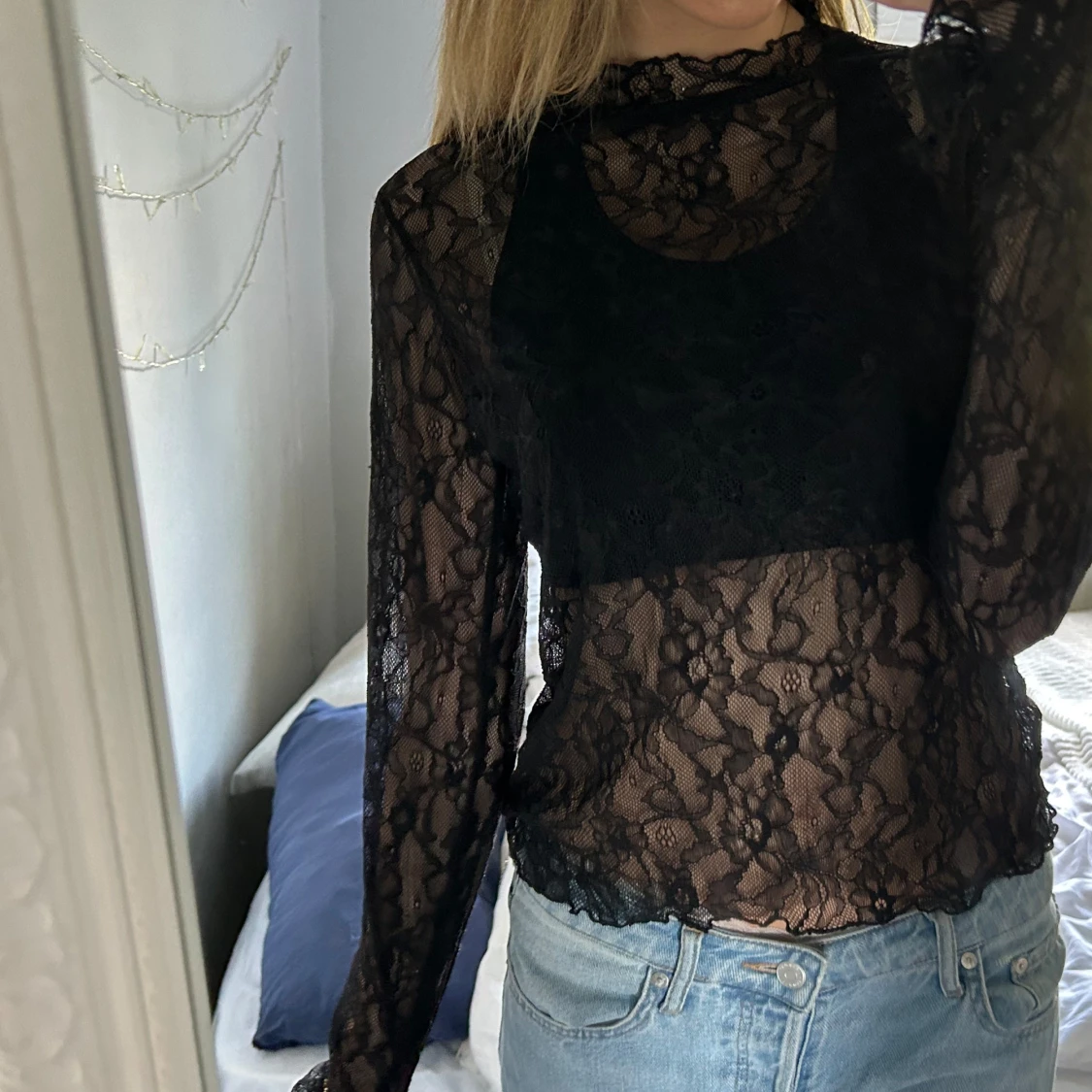 Genomskinlig topp  - 90