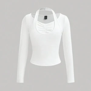 Topp med detalj - Använd ett fåtal gånger, köpte i Xs men skulle säga att den är mer som s/m. Inte så genomskinlig🩷