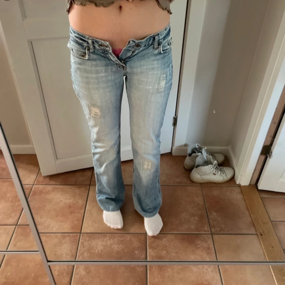 Lågmidjade bootcut jeans  - 90