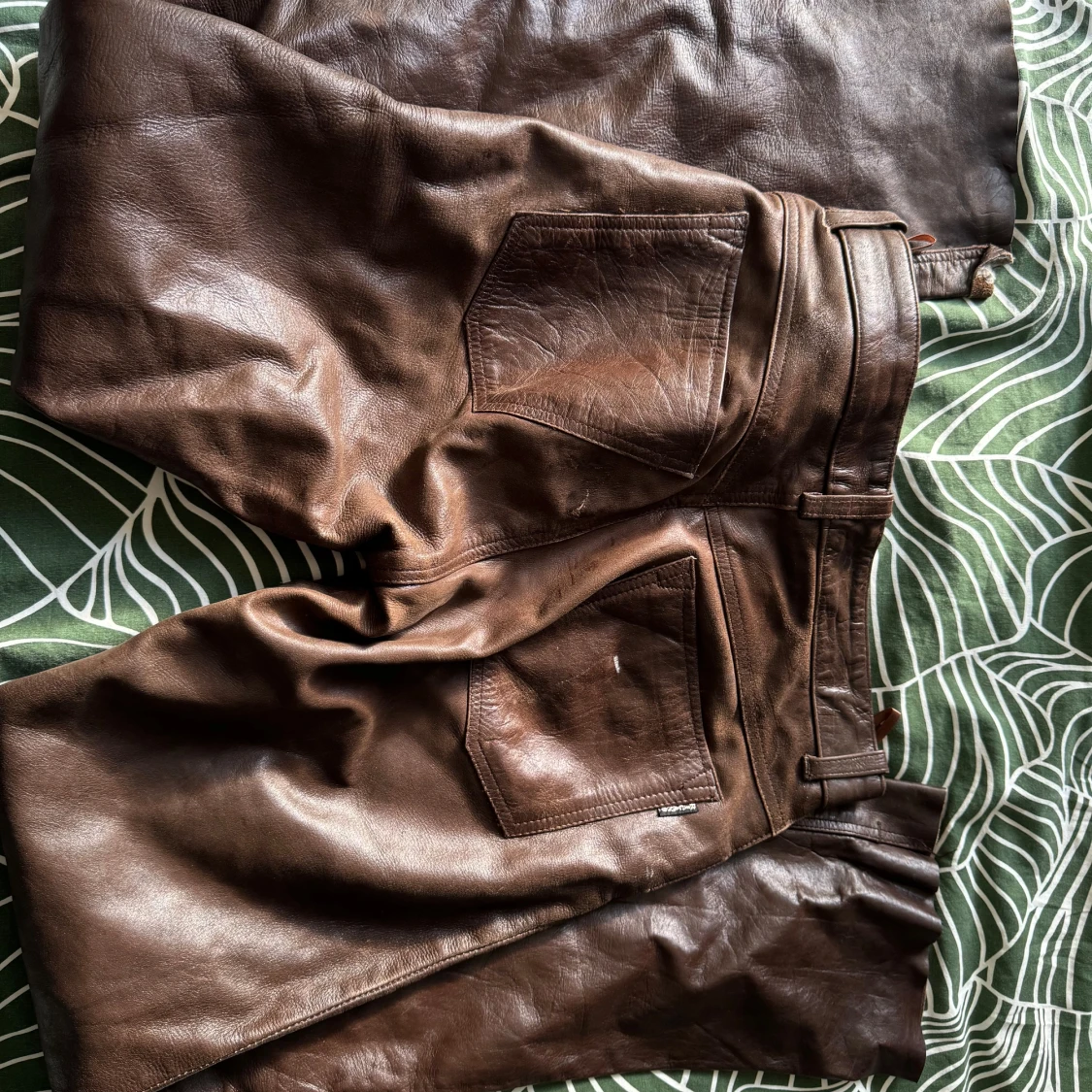 Äkta läder vintage byxor - 91