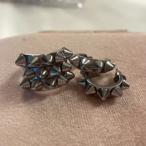 Edblad örhängen + ring - Jag säljer dessa jättepopulära nitörhängen och ringen från Edblad. Båda tillsammans köptes för 800kr, jag säljer både ringen och örhängerna för 350 eller 200kr/st. I perfekt skick och rengör såklart innan jag postar.