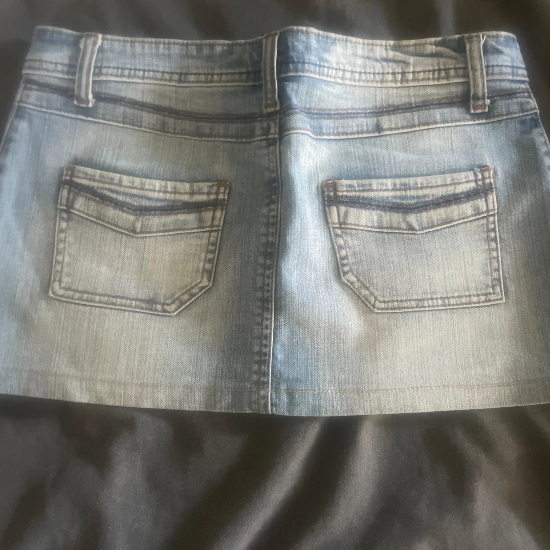 Mini lågmidjad jeans kjol  - 90