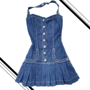 Jeansklänning - Jeansklänning med många söta detaljer, minidress 