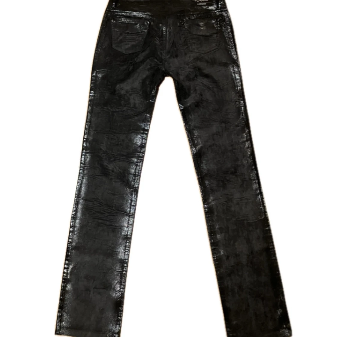 Lågmidjade svarta byxor - 90