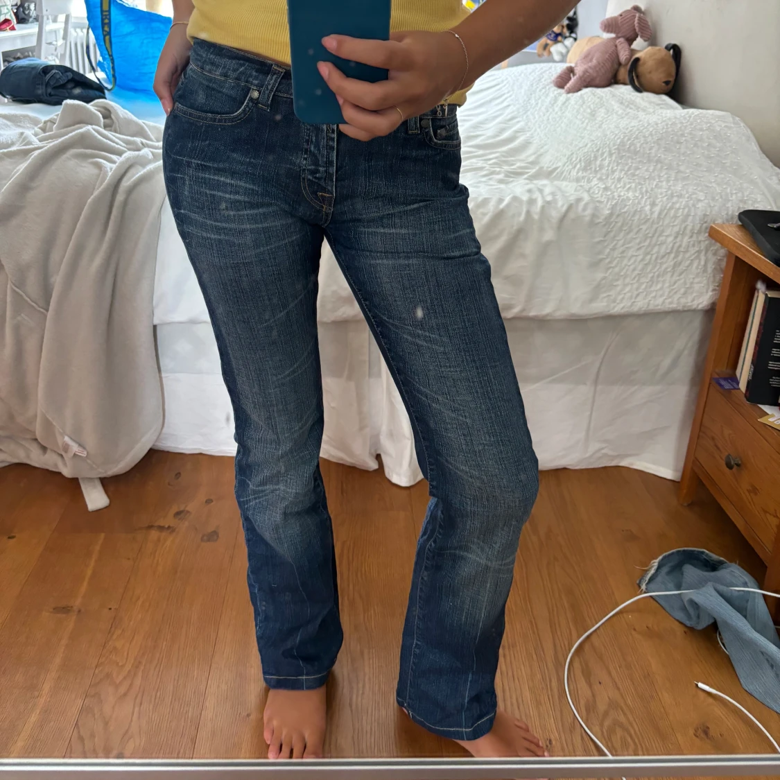 Lågmidjade bootcutjeans