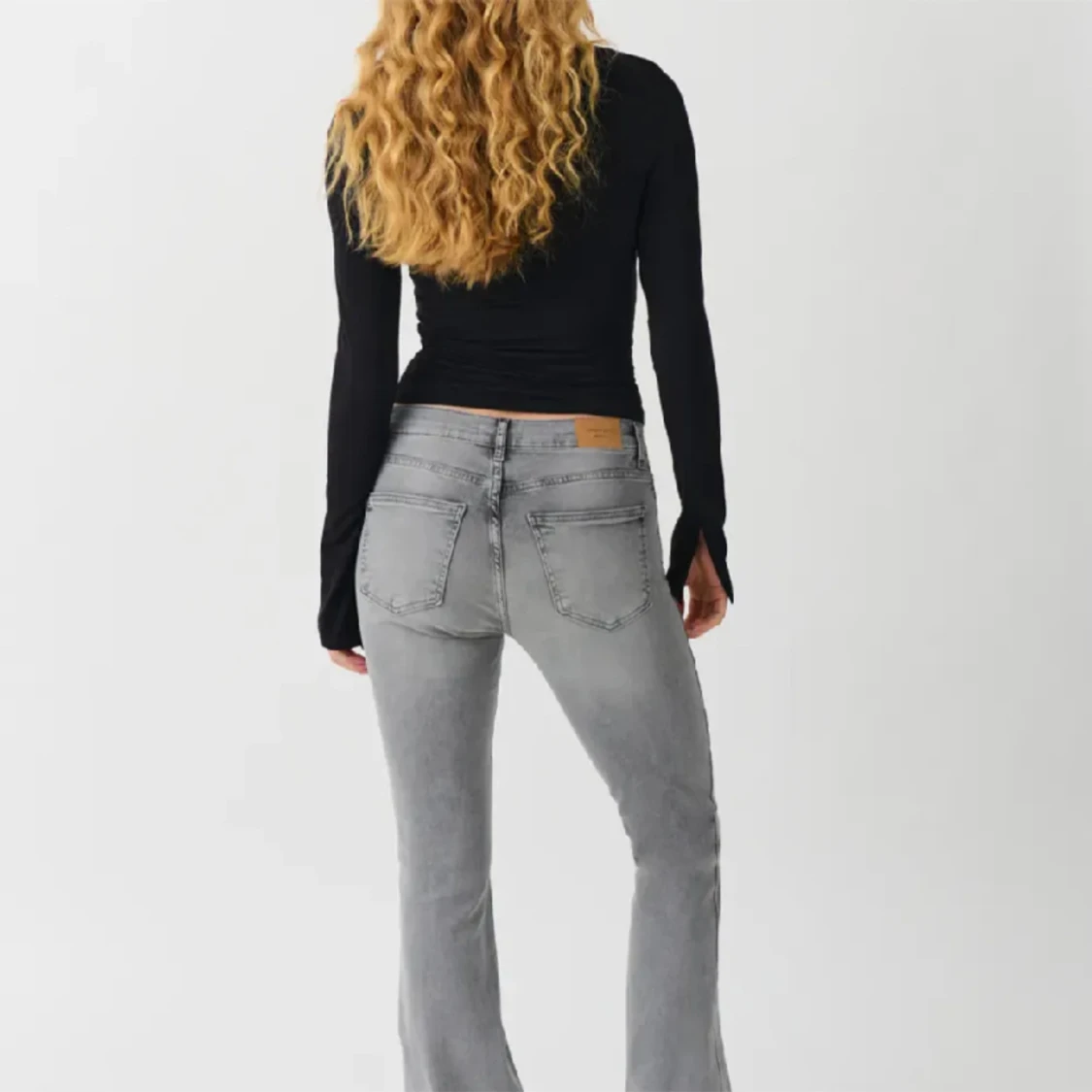 Lådmidjade gråa jeans Gina tricot - 90