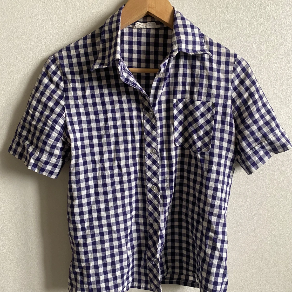 Kortärmad rutig skjorta