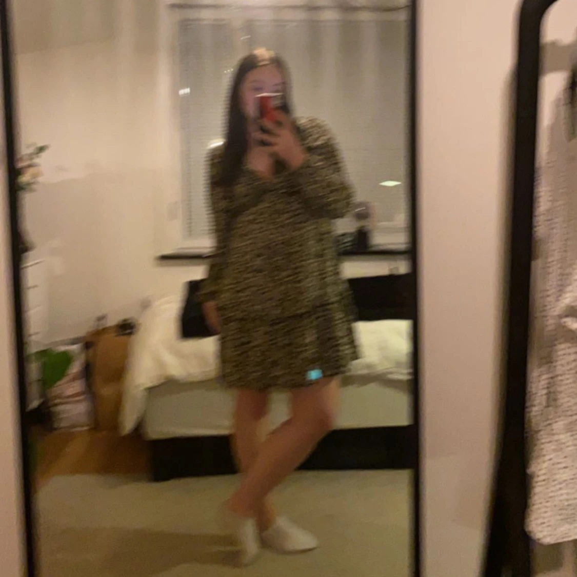 Leopard mönstrad klänning - 90