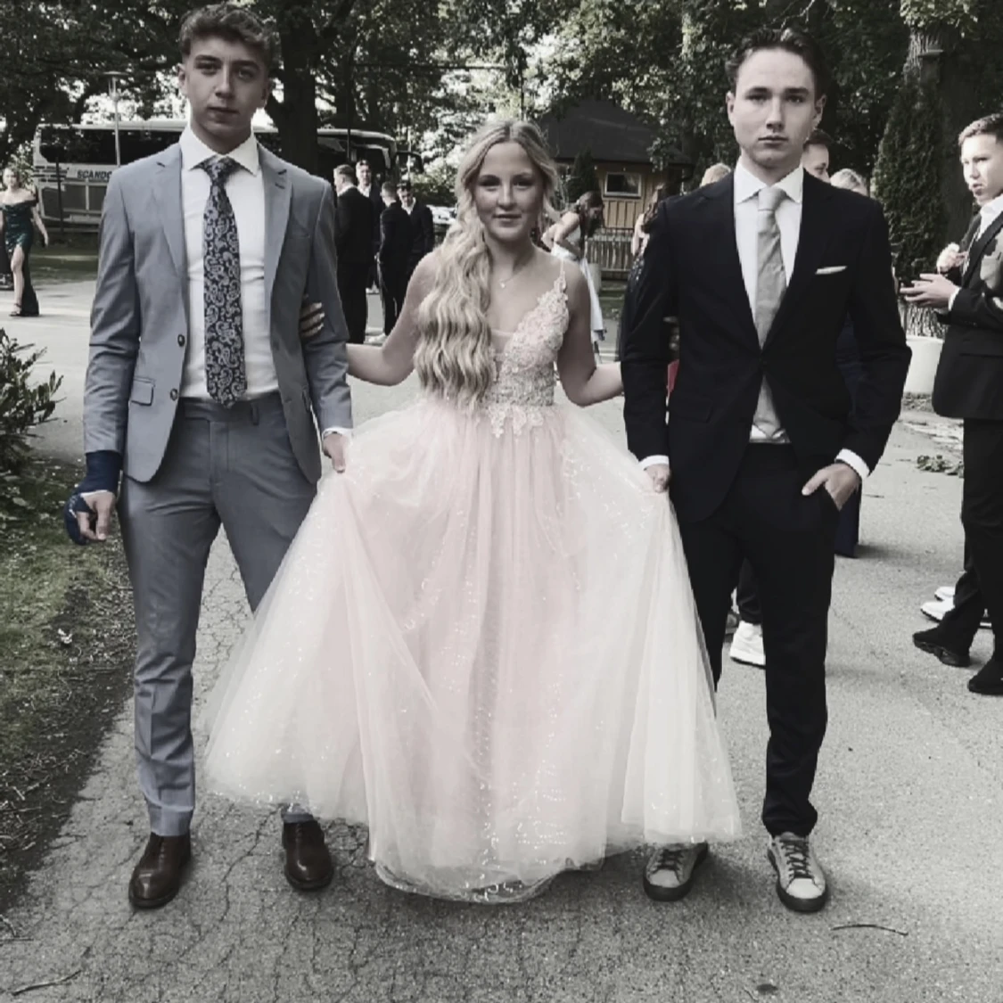 Balklänning rosa storlek xs/s - 90