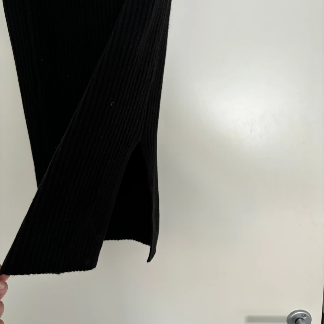 Ribbstickad midi-kjol - 90