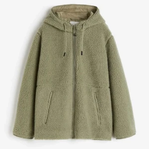 Mossgrön Teddyjacka hm - Nypris 549, sparsamt använd. Perfekt nu i höst ❤️