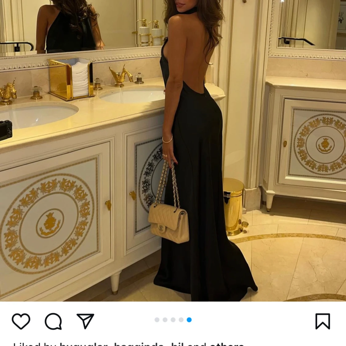 Världens finaste satinklänning från Zara i strl M! Brun färg!