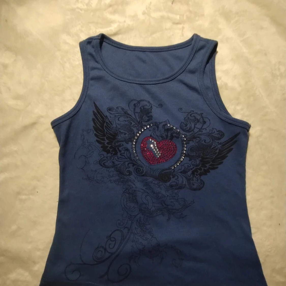 Y2k bling blå linne - 90