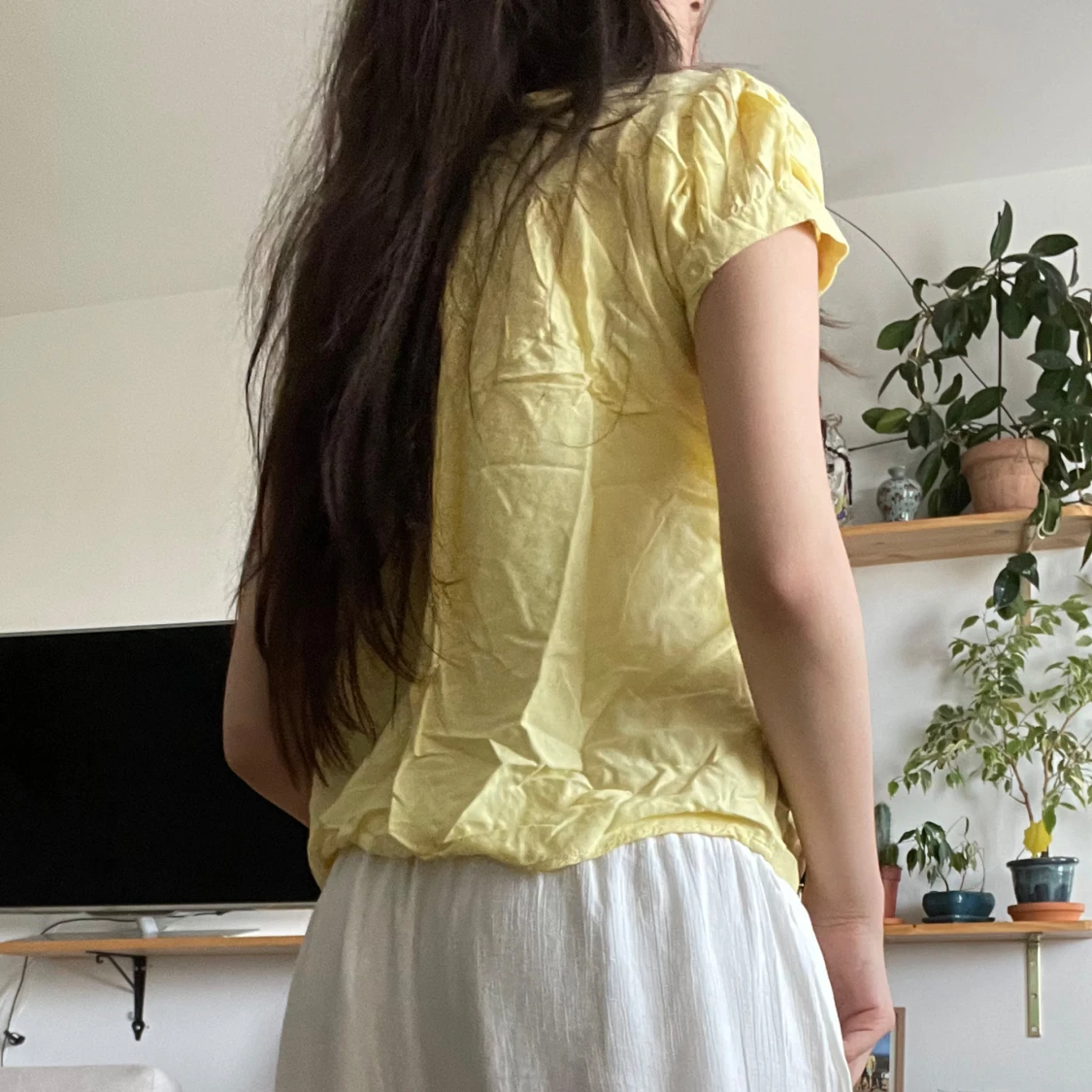 Gul tröja blus (S) - 91