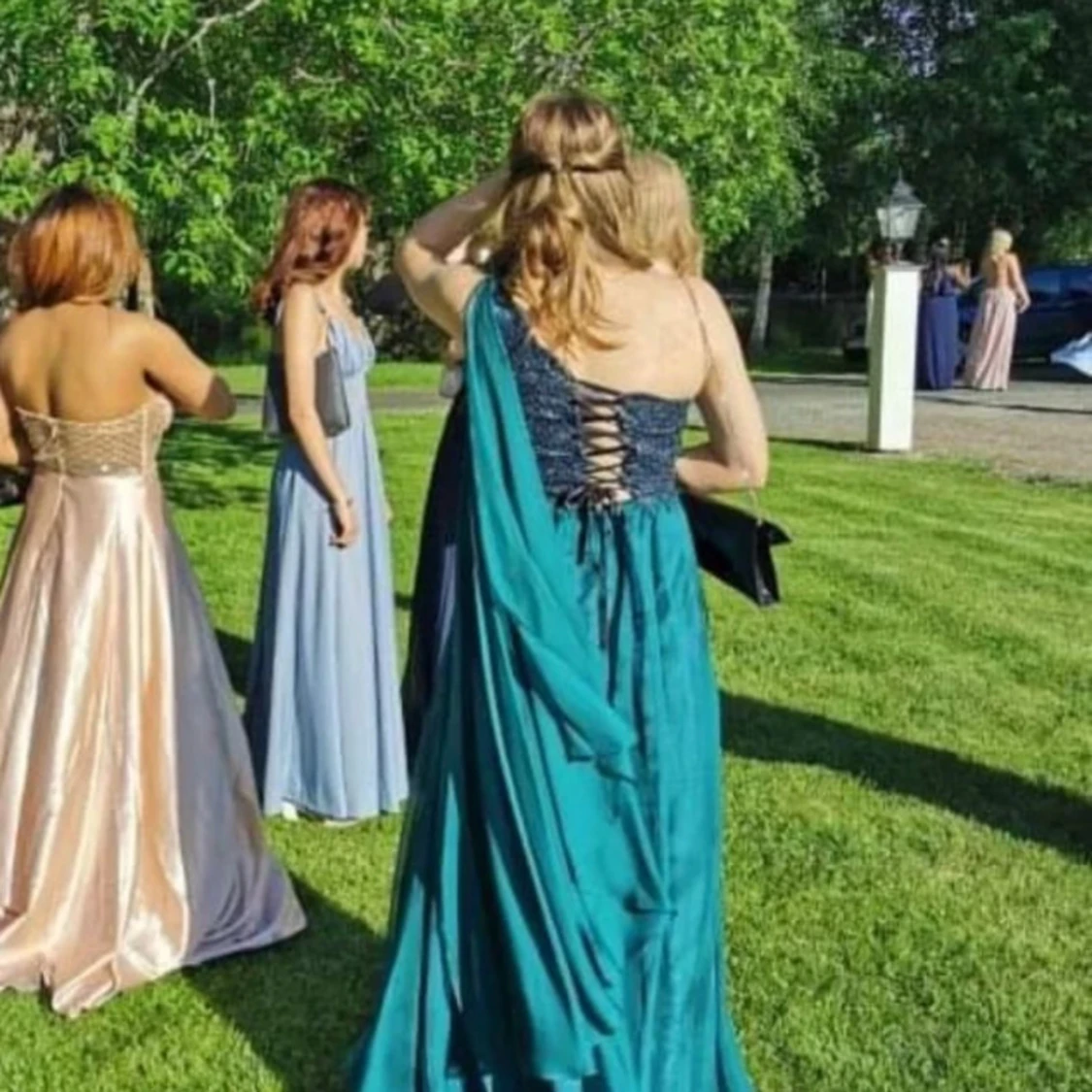 Mörkgrön balklänning