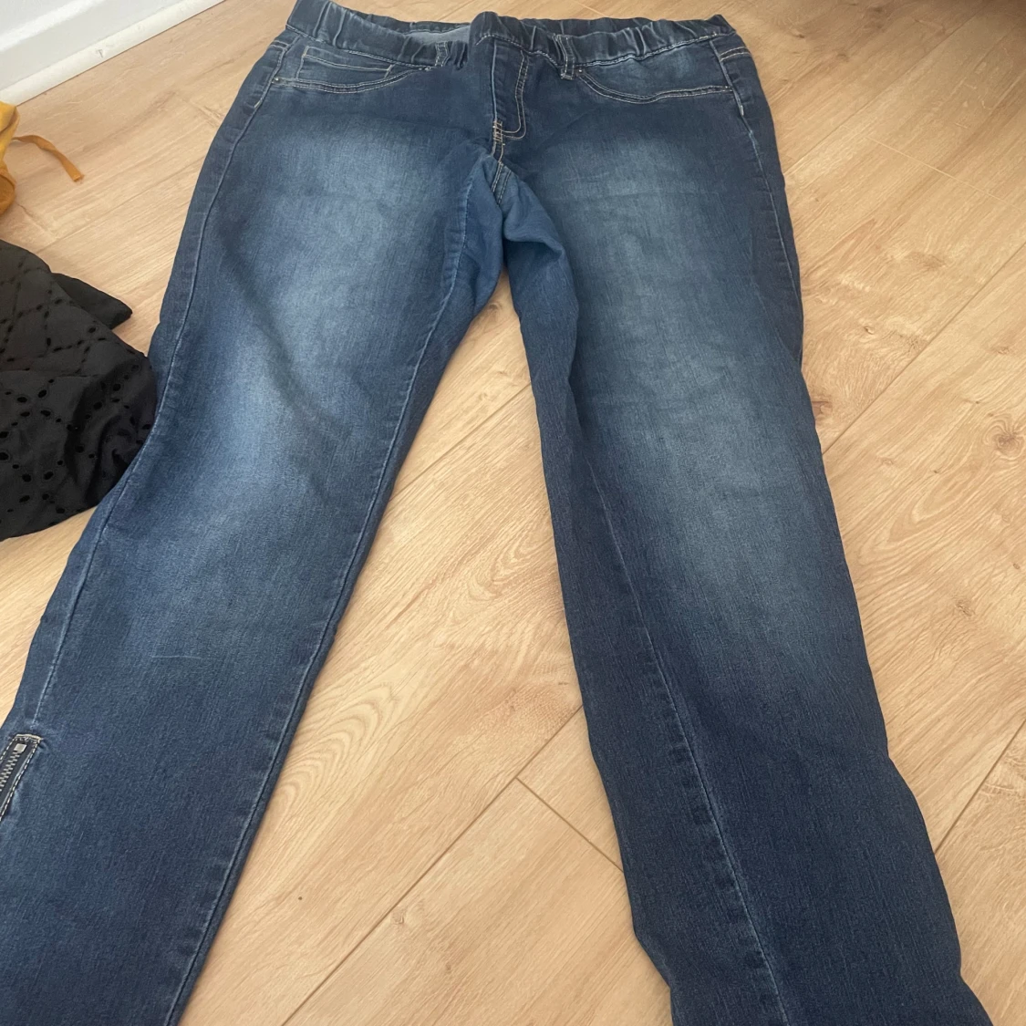 Blåa leggings jeans