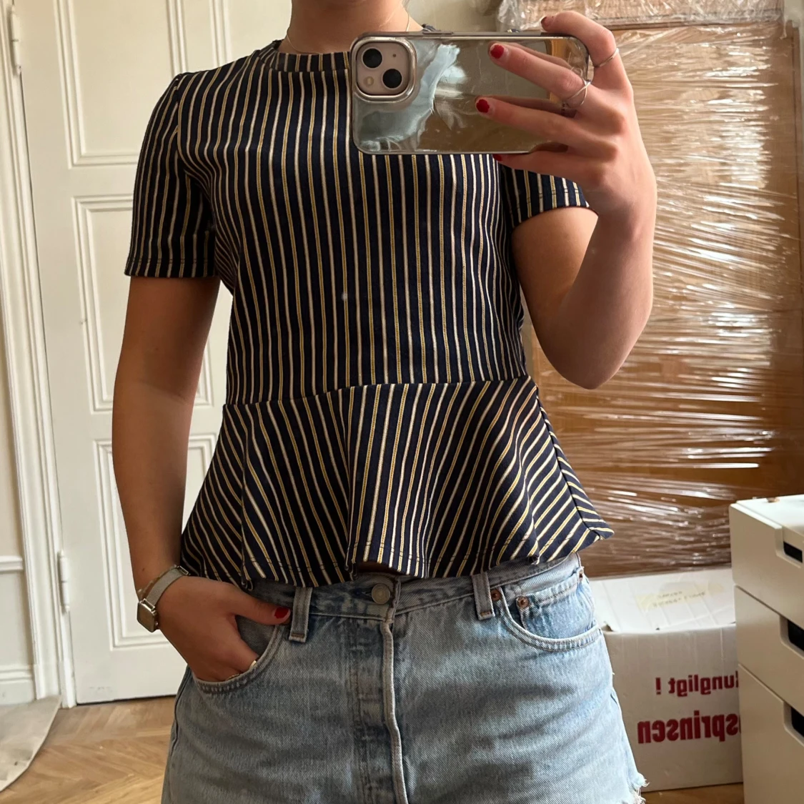 Söt randig volandtopp - 90