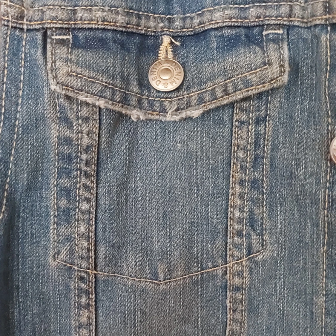 Jeansjacka med sweatshirt armar och luva - 91