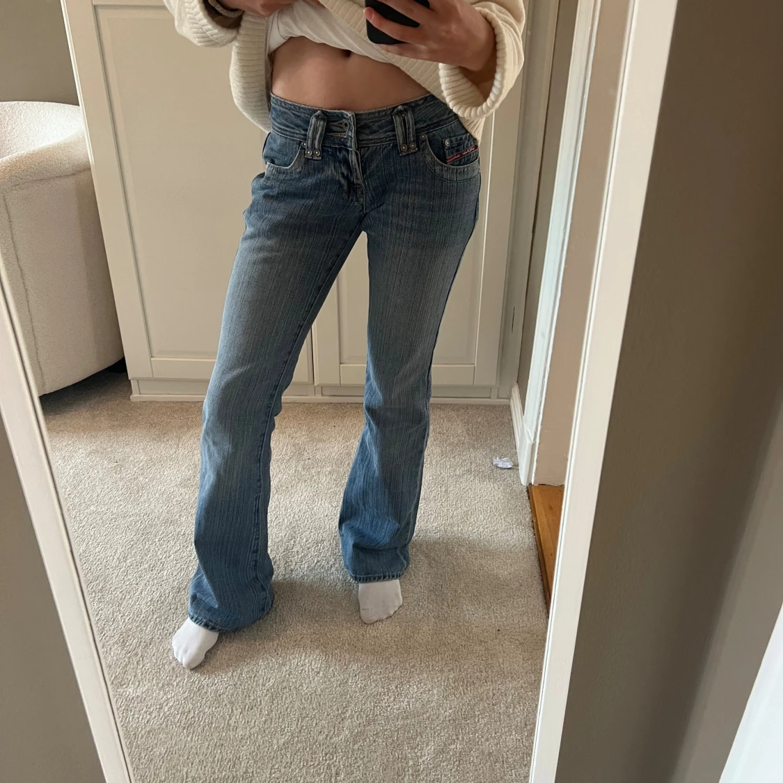 Lågmidjade jeans - 90