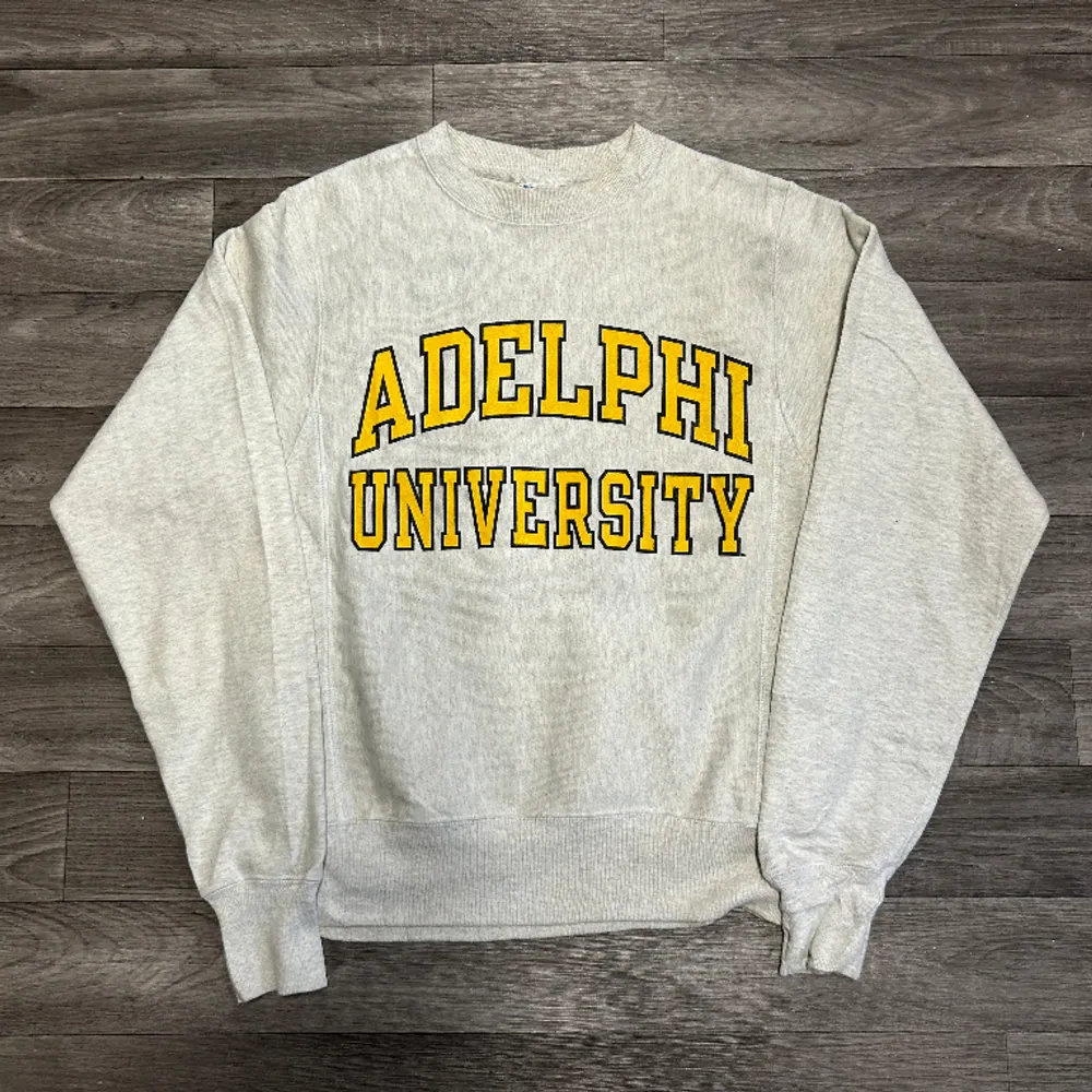 Snygg college sweatshirt i från Champion i storlek XS! Bara att skriva om du undrar över något🙏. Tröjor & Koftor.