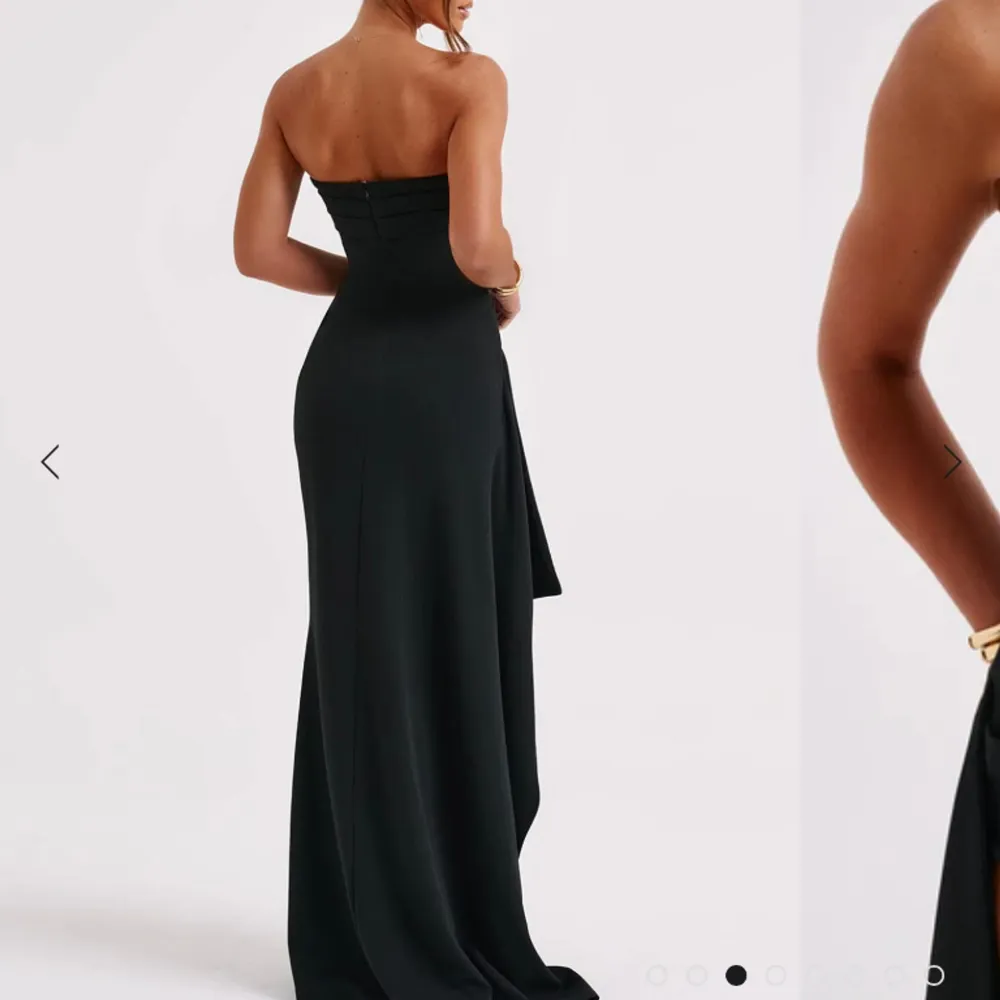 Säljer denna fina balklänning, svart färg Storlek XS, Aldrig använd. Säljer pågrund av att jag köpt en annan balklänning. Kan fraktas. . Klänningar.
