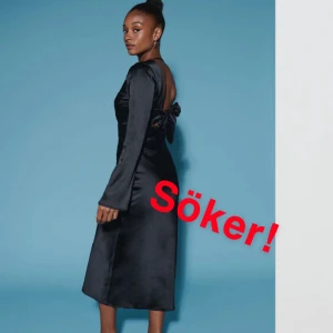 Satin klänning - Söker en av dessa snygga klänningar från Gina i satin, antingen svart eller beige. Om någon skulle vilja sälja så hör av er. Söker endast XS storlek alternativt S om den är liten i storleken 