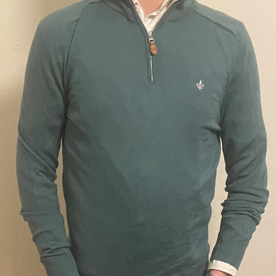 Morris Halv-Zip - Turkos