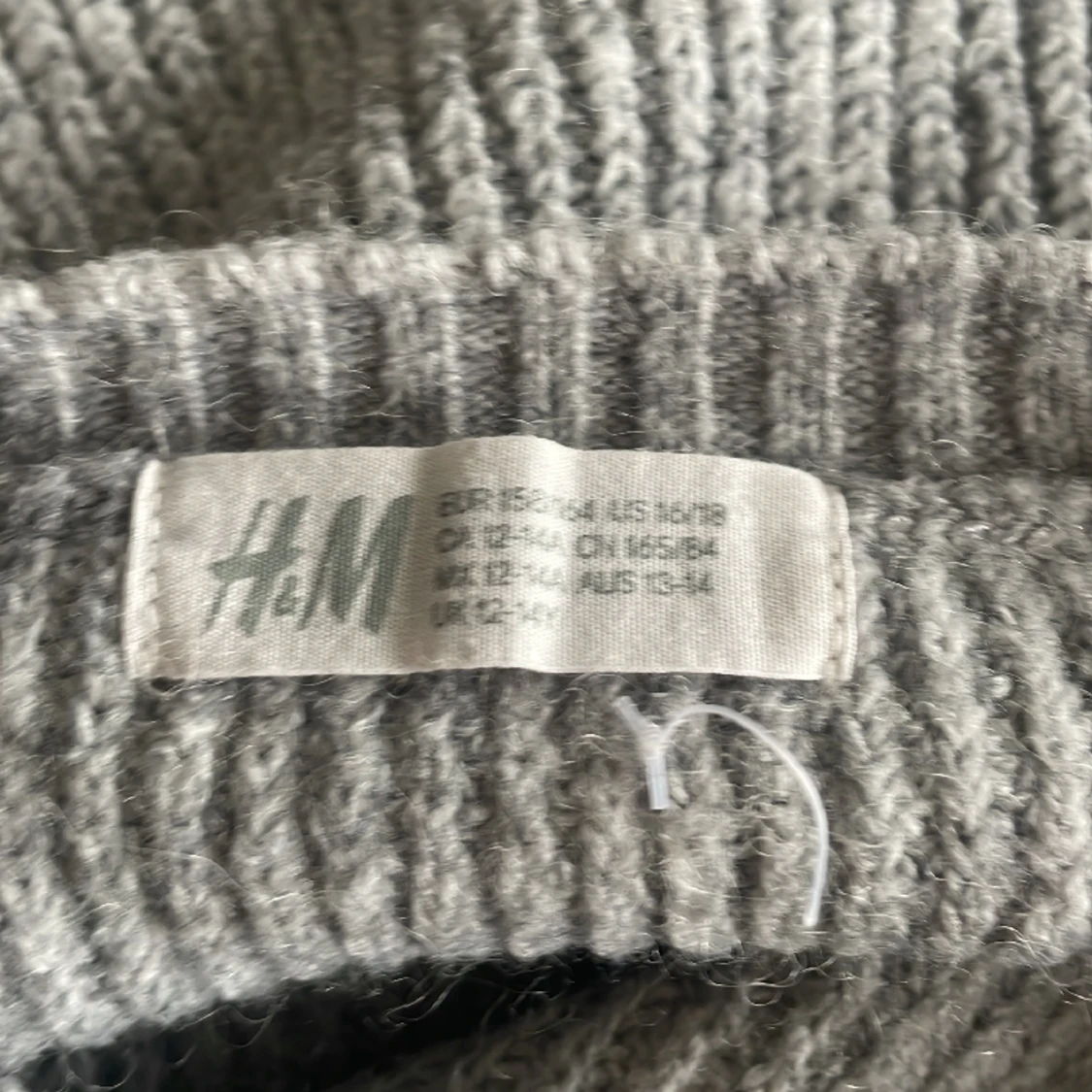 Grå oversised stickad hoodie!❤️ - 91