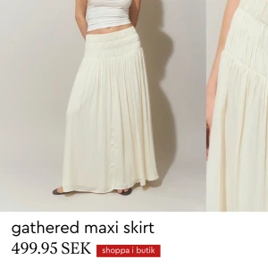 Gathered maxi skirt Gina - Säljer denna superfina kjolen från gina i strl XS, endast använd en gång! Iom att hela midjan är resår kan den även passa större storlekar. Köpt för 500 och säljer endast vid bra bud!💕