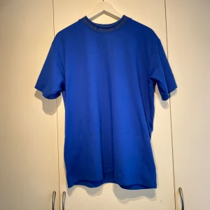 Acne Studios Neck Logo T-shirt - Hej, säljer en Acne Studios T-shirt i klarblå färg. Sjukt snygg och härlig passform. Storlek S men oversized så passar M. Använd men i fint skick. Nypris runt 2000kr. Acne studios påse medkommer. Unik och sticker ut från mängden. Grym kvalite. Hörs! 