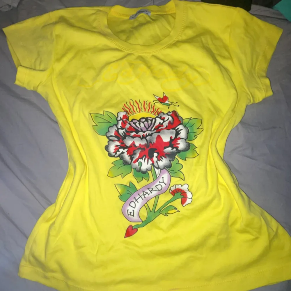 Ed Hardy tröja nyskick aldrig använd, står storlek Xl men skulle säga att den är M-L,,, pris kan diskuteras. . T-shirts.