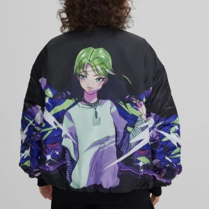 Billie eilish X bershka bomber jacket - Bershkas collab med Billie eilish från 2020, superskön bomberjacka funkar både svala sommardagar, höst och vår :) Nypris ca 1000kr, knappt använd!!