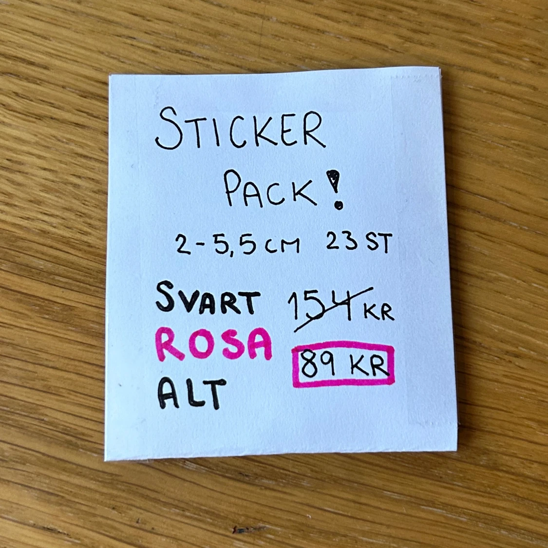 Klistermärke-pack 🩷🖤 - 92