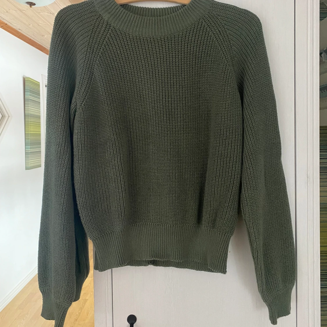 Grön stickad tröja