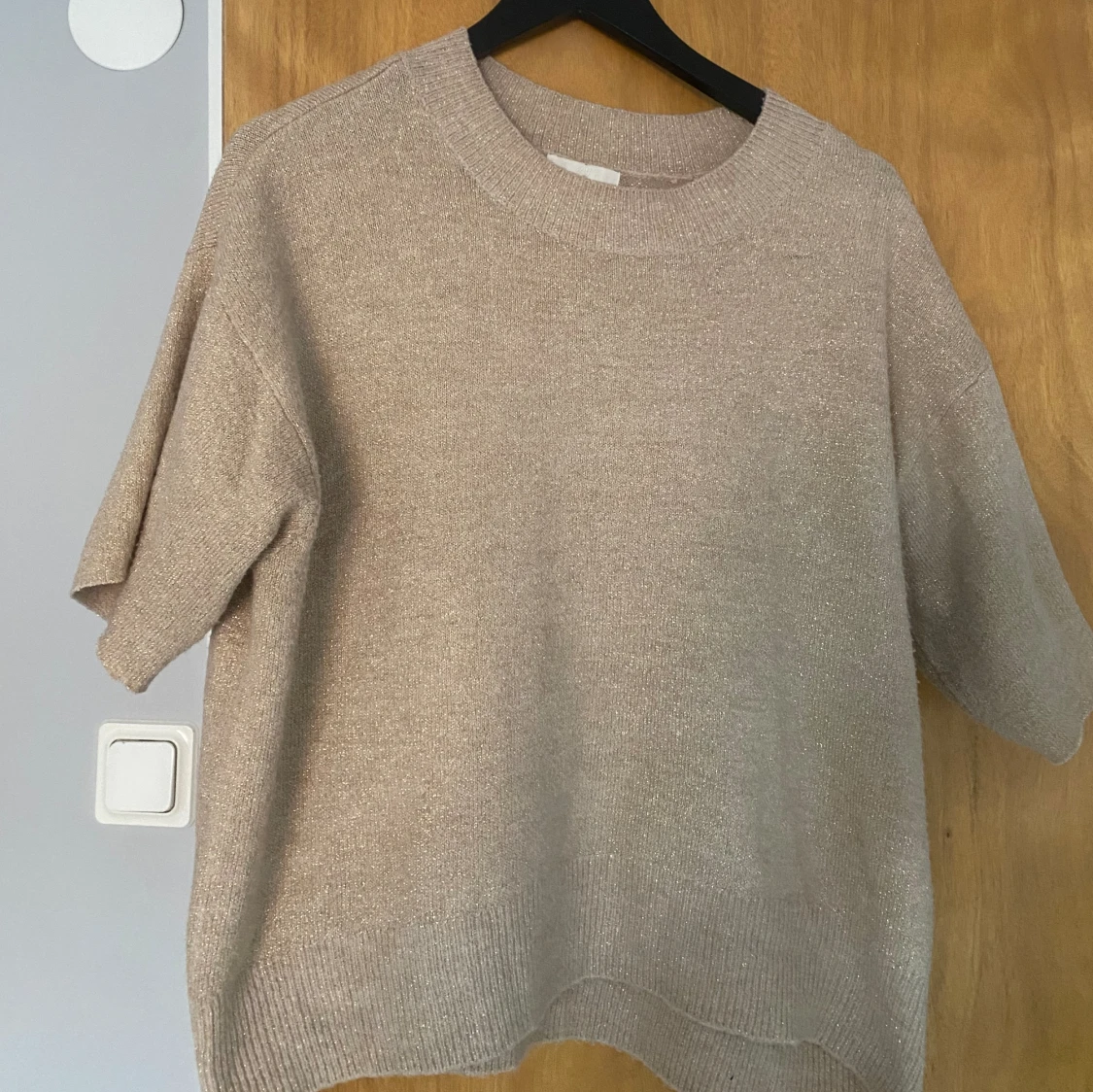 stickad trekvartströja 