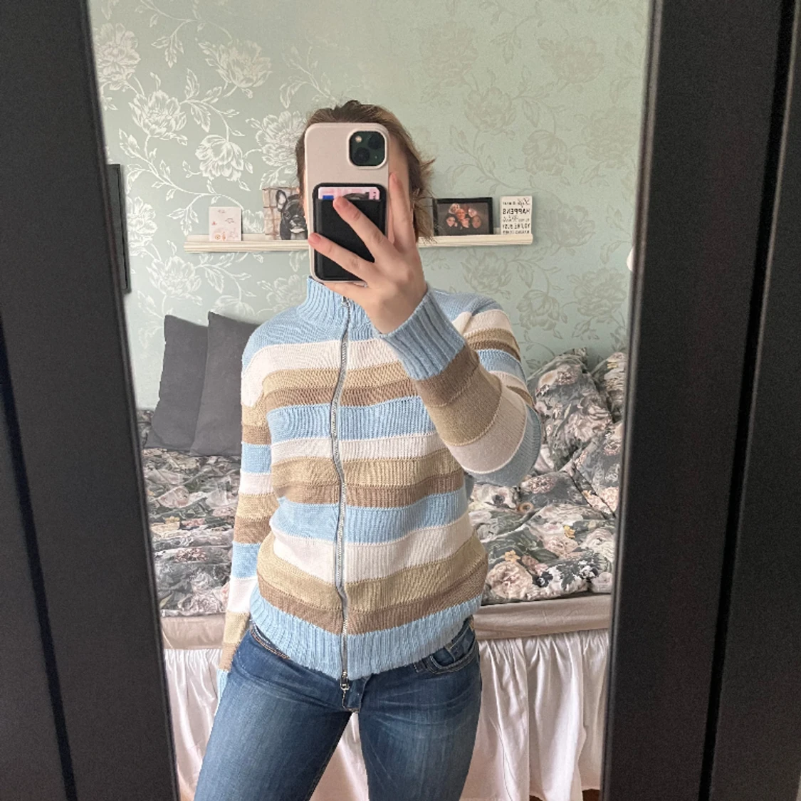 Kofta/tjocktröja 💙🤎 - 90