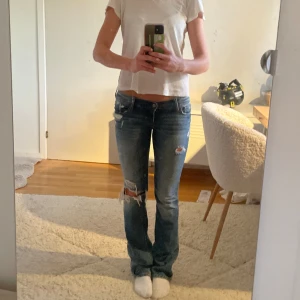 Lågmidjade jeans - Jättefina lågmidjade mörkblå jeans från hollister