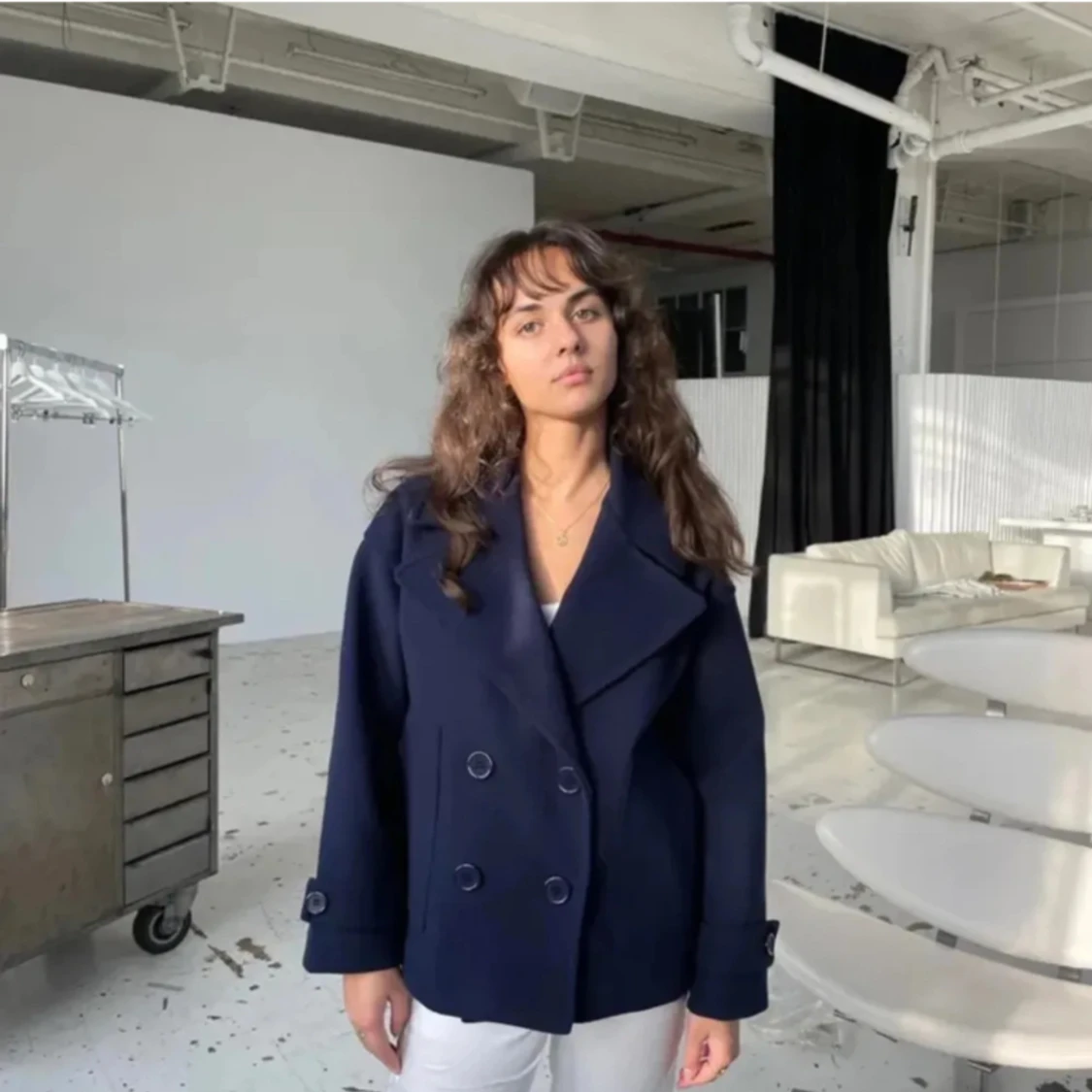 Mörkblå kappa - 90