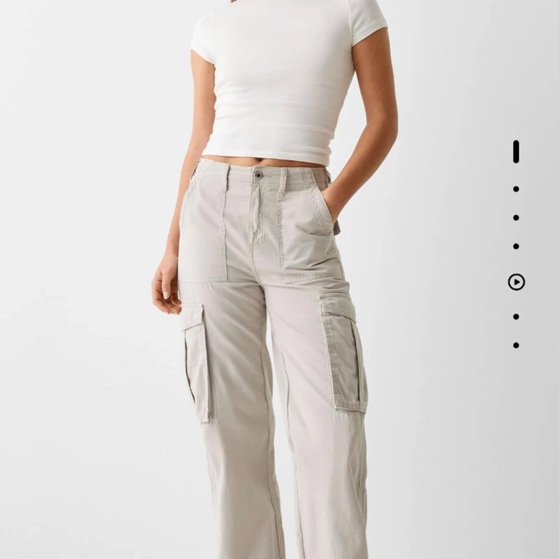 Justerbara raka cargobyxor