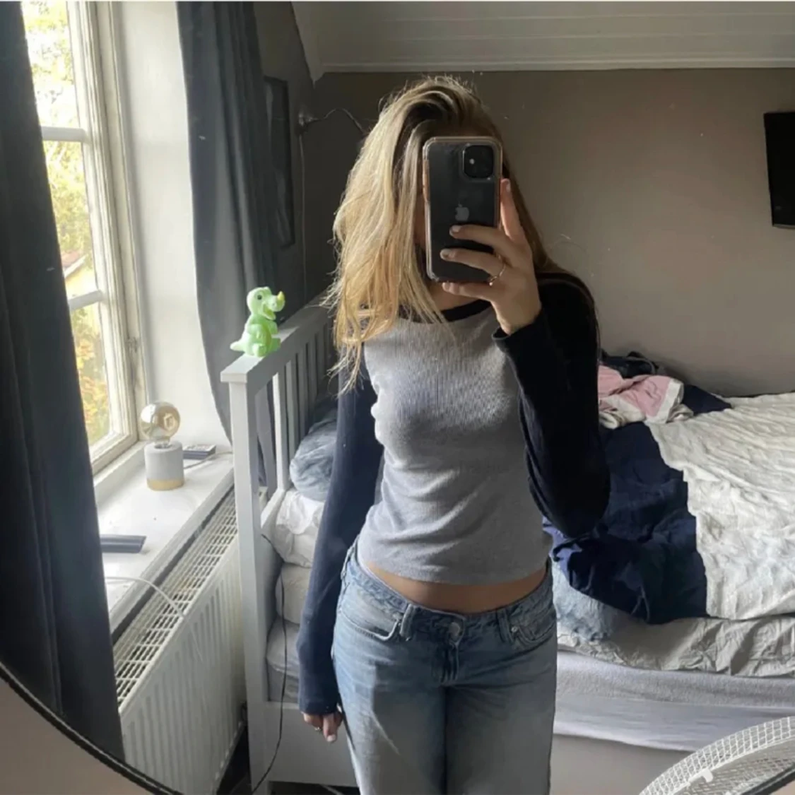 Casual långärmad Brandy Melville tröja ⚾️🏟️🧢 - 90