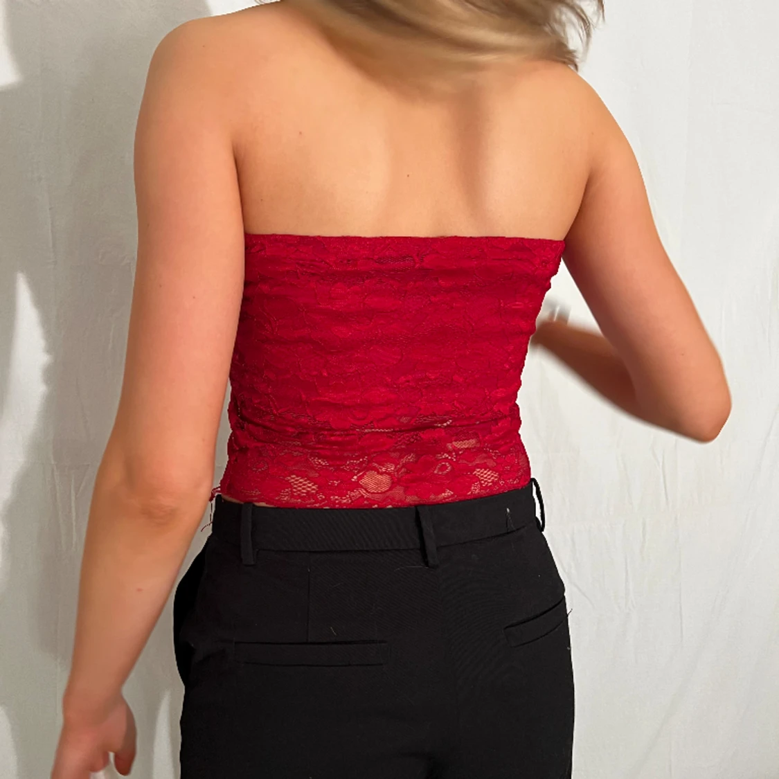 Röd tubtopp i spets - 91